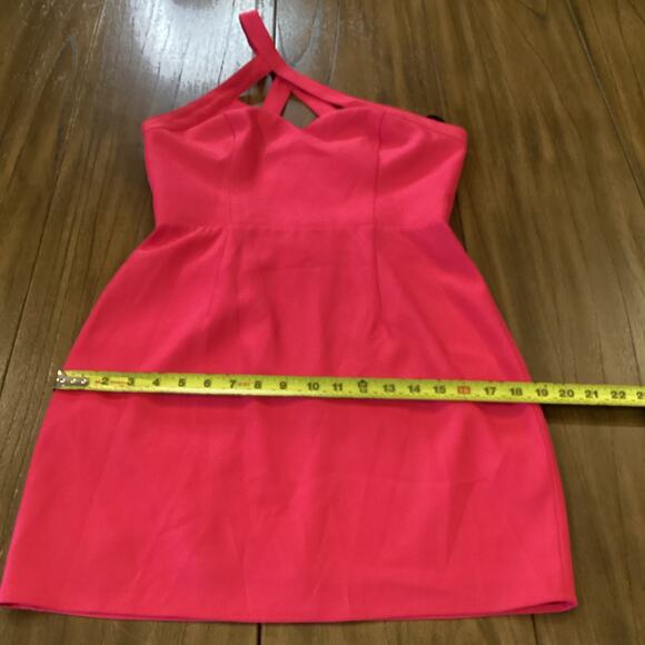 NBD X THE NAVEN TWINS Hot Pink Mini Dress One Shoulder Barbie Core Size M - Picture 7 of 8